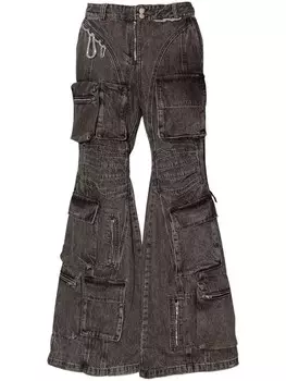Natasha Zinko Джинсы карго Camping, серый