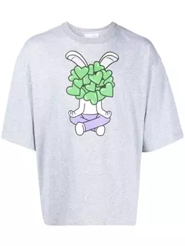 Natasha Zinko футболка с графичным принтом, серый