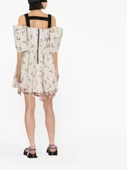 Natasha Zinko многослойное платье Vasilisa с корсетом, нейтральный цвет