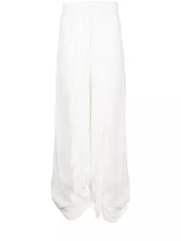 Natasha Zinko пижамные брюки с эффектом потертости, белый