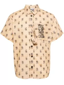 Natasha Zinko рубашка с графичным принтом, нейтральный цвет