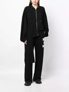 Natasha Zinko спортивные брюки Heart с принтом, черный