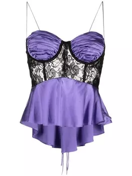 Natasha Zinko топ с драпировкой, фиолетовый