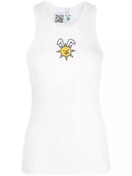 Natasha Zinko топ с графичным принтом, белый