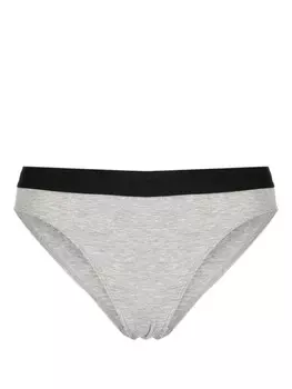 Natasha Zinko трусы-брифы с вышивкой, серый