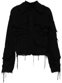 Natasha Zinko укороченная джинсовая куртка, черный