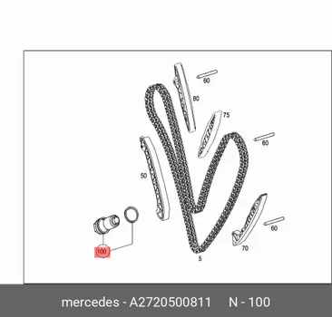 Натяжитель цепи / kettenspanner A2720500811 MERCEDES-BENZ