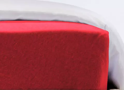 Натяжная простынь флисовый jersey jersey Fleuresse, бордовый