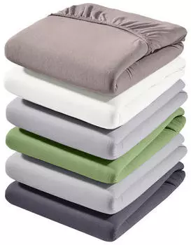 Натяжная простынь из крученого jersey Estella, темно-зеленый