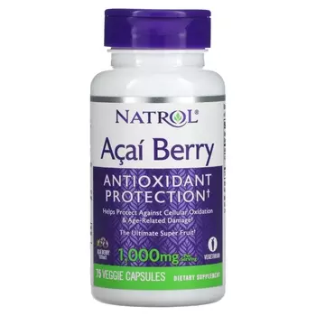 Natrol Acai Berry 75 растительных капсул