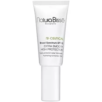 Natura Biss SPF 50 Extra Smooth, увлажняющий солнцезащитный флюид для лица с высокой степенью защиты для чувствительной и сухой кожи с бетаином, пантенолом и витаминами E и F 1,7 унции - 50 мл