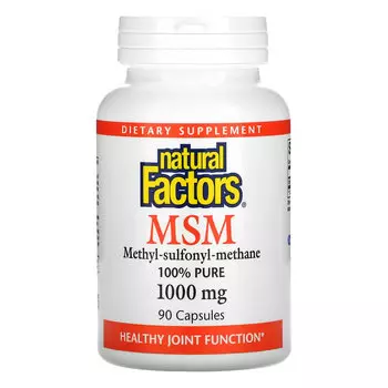 Natural Factors, МСМ, 1000 мг, 90 капсул