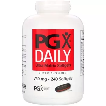 Natural Factors PGX Daily мягкие желатиновые капсулы с матрицей сверхвысокого качества 750 мг, 240 мягких капсул