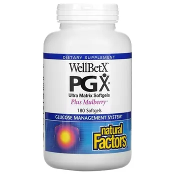 Natural Factors WellBetX PGX Plus Mulberry, 180 капсул