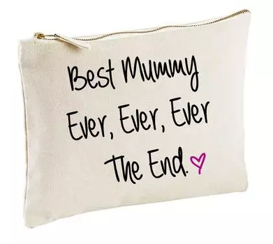 Натуральная косметичка Best Mummy Ever Ever Ever The End Natural 60 SECOND MAKEOVER, бежевый