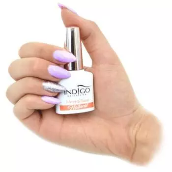Натуральная минеральная база с натуральным оттенком 7мл для ногтей, профессиональный гибридный маникюр Indigo Mineral Base