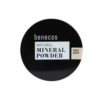 Натуральная минеральная рассыпчатая пудра Benecos, цвет light sand, 6 гр