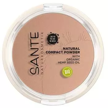 Натуральная прессованная пудра, нейтральный бежевый оттенок 02, 9 г Sante Natural Compact Powder