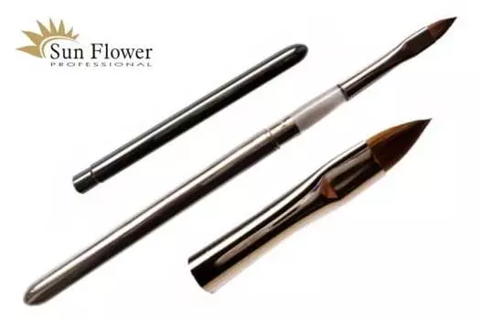 Натуральная щетка — Cat Tongue Lux № 6 — Металлический каркас., SUNFLOWER