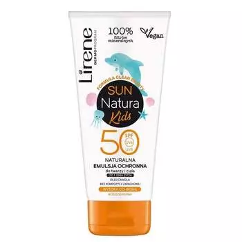 Натуральная защитная эмульсия Spf50, 100 мл Lirene, Sun Natura Kids