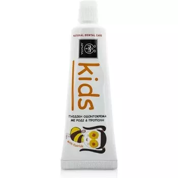 Натуральная зубная паста Dental Care Kids 2+ Kids с гранатом и прополисом 50мл, Apivita