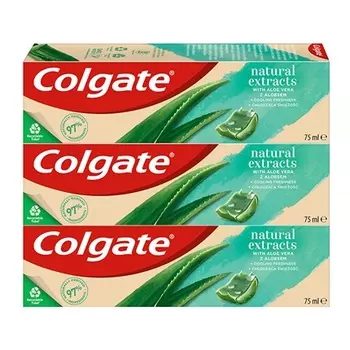 Натуральная зубная паста с алоэ вера 3 x 75 мл Colgate