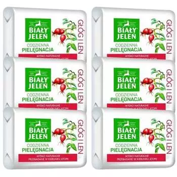 Натуральное мыло из боярышника и льна, 6х100г Biay Jele