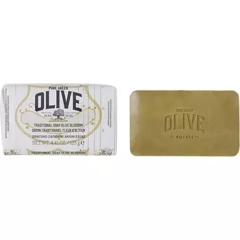 Натуральное мыло с цветками оливы Pure греческая оливка — веганское, Korres