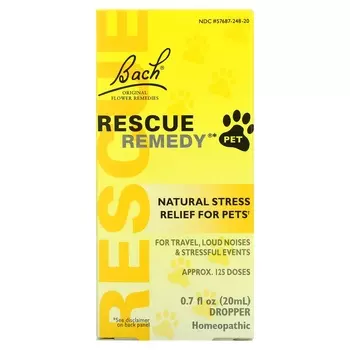 Капли для снятия стресса натуральное успокаивающее средство Bach Rescue Remedy, 10 мл