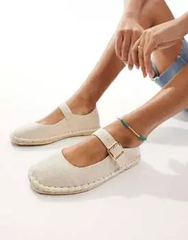Натуральные эспадрильи ASOS DESIGN Juliette Mary Jane