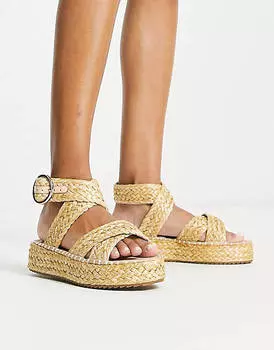 Натуральные эспадрильи из рафии ASOS DESIGN Journey