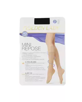Натуральные базовые мини-чулки Golden Lady, черный
