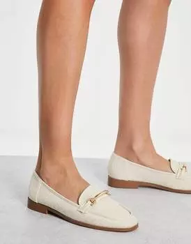 Натуральные лоферы с отделкой ASOS DESIGN Mussy