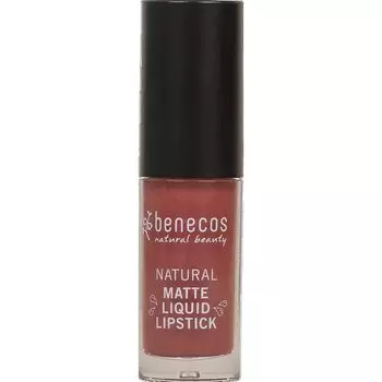 Натуральные матовые жидкие помады с розовым деревом и романтикой benecos, 5 ml