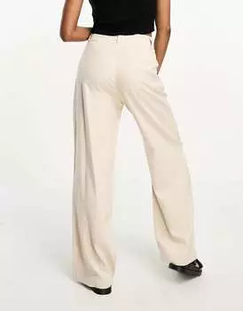 Натуральные широкие брюки в льняном стиле Stradivarius Petite