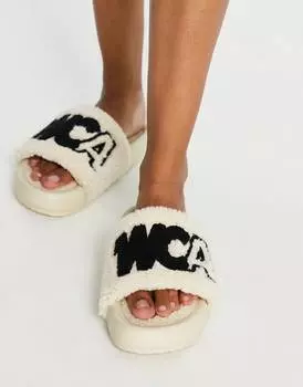 Натуральные шлепанцы ASOS Weekend Collective