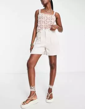 Натуральные шорты из смесового льна ASOS DESIGN