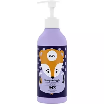 Натуральный детский гель для душа с экстрактом апельсина 400 мл Апельсиновое яблоко Yope