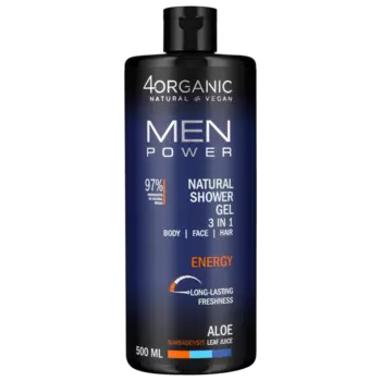 Натуральный гель для душа 3в1 для мужчин, 500 мл 4Organic Men power energy