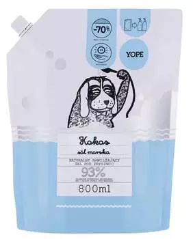 Натуральный гель для душа с кокосом и морской солью, сменный блок, 800 мл Yope