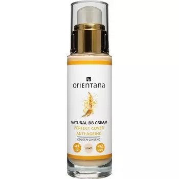 Натуральный крем Bb Perfect Cover Anti-Ageing Spf 30 Веганский увлажняющий эффект сияния 30 мл - Свет золотого женьшеня, Orientana