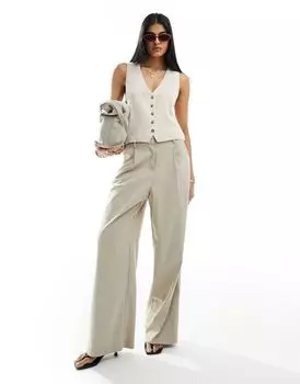 Натуральный льняной жилет ASOS DESIGN