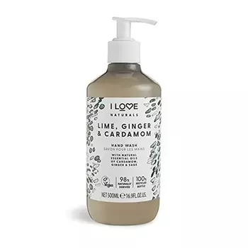Naturals Средство для мытья рук с лаймом, имбирем и кардамоном и натуральными маслами, 500 мл, I Love