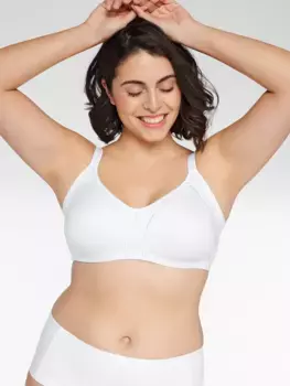 Naturana бюстгальтер-минимайзер "Solutions", чашка B-F, мягкий бюстгальтер-минимайзер с боковым плавником, белый