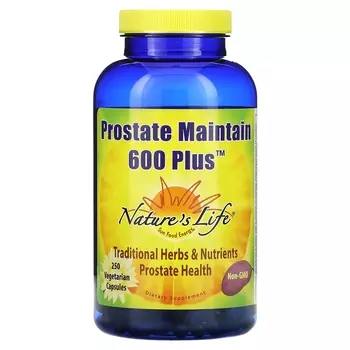 Nature's Life Prostate Maintain 600 Plus, 250 вегетарианских капсул