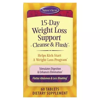 Nature's Secret Cleanse & Flush потеря веса за 15 дней, 60 таблеток