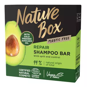 Nature Box Шампунь-батончик Avocado Oil регенерирующий с маслом авокадо 85г