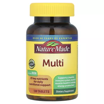 Nature Made, Мультивитамины с железом, 130 таблеток
