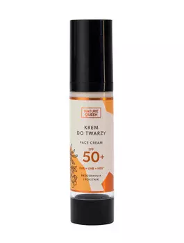 Nature Queen, Крем для лица Spf 50+, Персик Облепиха, 150мл
