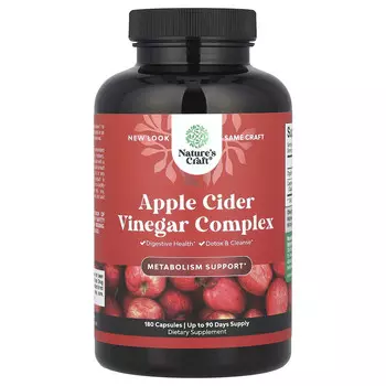 Nature's Craft, Комплекс яблочного уксуса, 180 капсул
